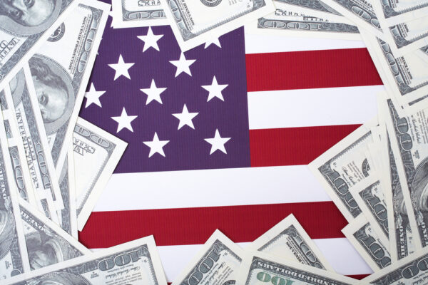 Money and US flag